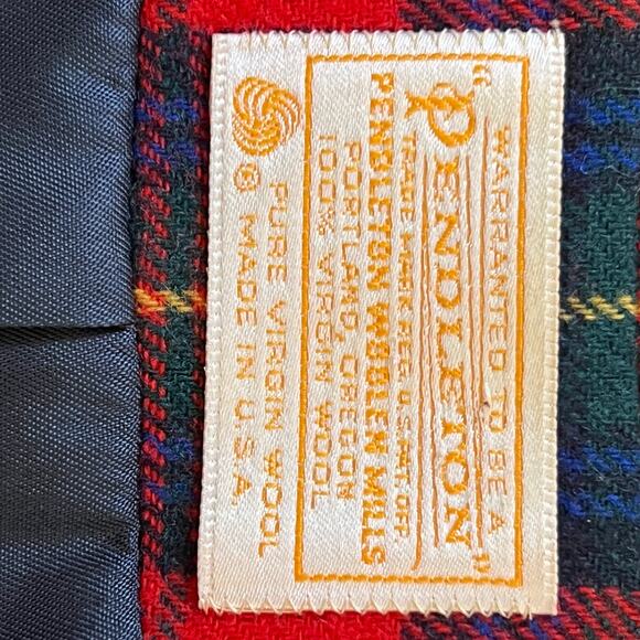 Pendleton Women’s 100% Virgin Wool Red Plaid Blazer Vintage Size 10 EUC - Picture 9 of 12